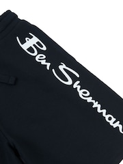 Ben Sherman Black Boys Signature 100% Cotton Sweat Shorts - Image 3 of 3