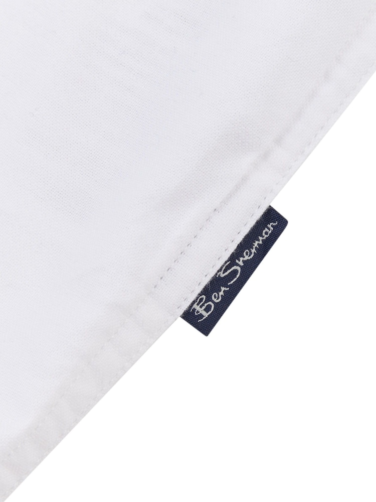 Ben Sherman White Boys 100% Cotton Oxford Shirt - Image 4 of 4