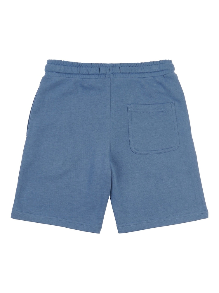 Ben Sherman Blue Boys 100% Cotton Script Sweat Shorts - Image 2 of 3