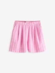 Rosa gestreift - Shorts aus Leinenmischung - Bild 6 von 7