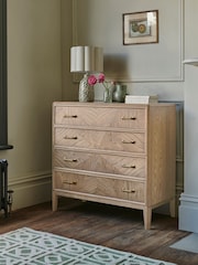 Nina Campbell Light Brown 4 Drawer Tedworth Chest - Image 2 of 9