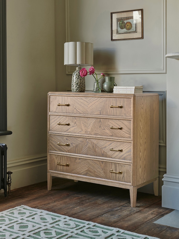 Nina Campbell Light Brown 4 Drawer Tedworth Chest - Image 2 of 9