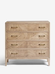 Nina Campbell Light Brown 4 Drawer Tedworth Chest - Image 6 of 9