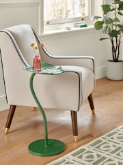 Nina Campbell Dark Green Taro Leaf Side Table - Image 1 of 5