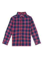 Ben Sherman Blue Boys Brushed Twill Check Shirt - Image 1 of 4