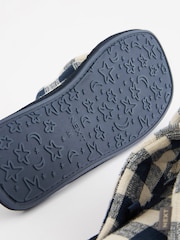 Navy Check Crossover Slider Slippers - Image 7 of 7