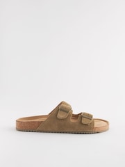Green Suede Buckle Slider Slippers - Image 4 of 7