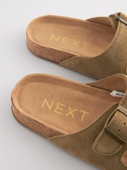 Green Suede Buckle Slider Slippers - Image 5 of 7