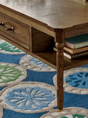 Nina Campbell Dark Oak Tedworth Storage Coffee Table - Image 2 of 8