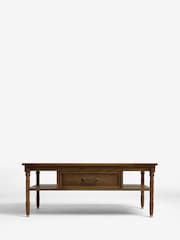 Nina Campbell Dark Oak Tedworth Storage Coffee Table - Image 4 of 8