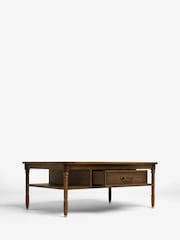 Nina Campbell Dark Oak Tedworth Storage Coffee Table - Image 6 of 8