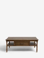 Nina Campbell Dark Oak Tedworth Storage Coffee Table - Image 7 of 8