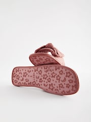 Pink Broderie Bow Slider Slippers - Image 7 of 7