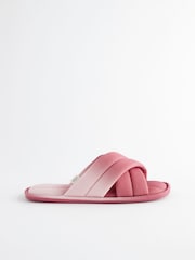 Pink Ombre Crossover Slider Slippers - Image 4 of 7