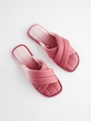 Pink Ombre Crossover Slider Slippers - Image 5 of 7