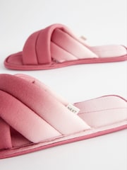 Pink Ombre Crossover Slider Slippers - Image 6 of 7