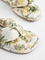 Multi Pastel Palm Print Flip Flop Slippers - Image 5 of 5