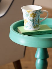 Nina Campbell Teal Blue Wood Gambit Side Table - Image 2 of 4
