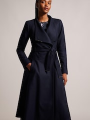Ted Baker Roseika Red Midi Length Double Breasted Coat With Skirt - Image 1 of 5