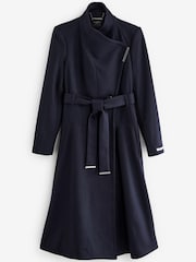 Ted Baker Roseika Red Midi Length Double Breasted Coat With Skirt - Image 5 of 5
