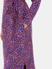 Whistles Pink Mottled Leopard Midi Dress - Image 4 of 5