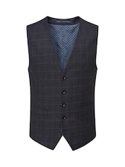 Skopes Charcoal Grey Tailored Fit Baines Check Suit: Waistcoat - Image 3 of 4