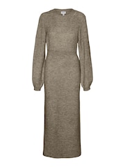 VERO MODA Natural Waisted Long Sleeve Midi Knitted Jumper Dress - Image 6 of 6
