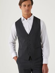Skopes Charcoal Grey Tailored Fit Truman Suit: Waistcoat - Image 1 of 4