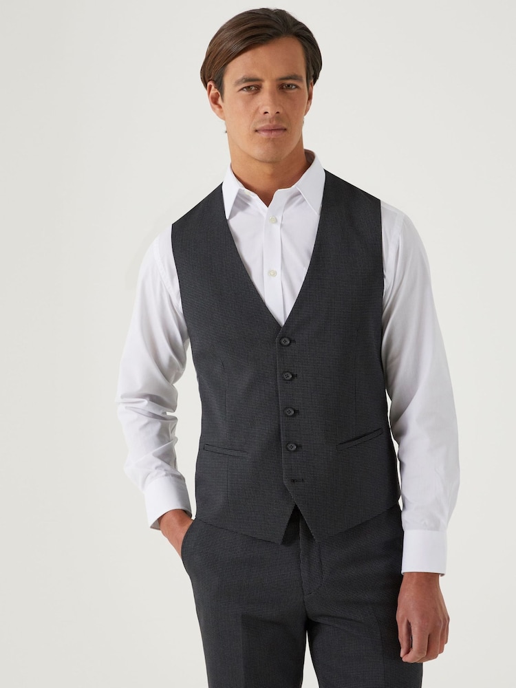 Skopes Charcoal Grey Tailored Fit Truman Suit: Waistcoat - Image 3 of 3 Skopes Charcoal Grey Tailored Fit Truman Suit: Waistcoat - Image 3 of 3