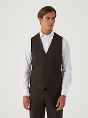 Skopes Brown Tailored Fit Harcourt Suit: Waistcoat - Image 1 of 4