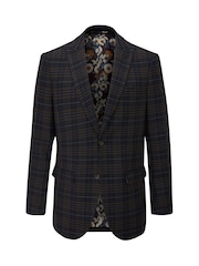 Skopes Black Tailored Fit Alton Check Suit: Jacket - Image 4 of 5