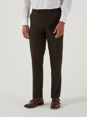 Skopes Brown Tailored Fit Harcourt Suit: Trousers - Image 1 of 4