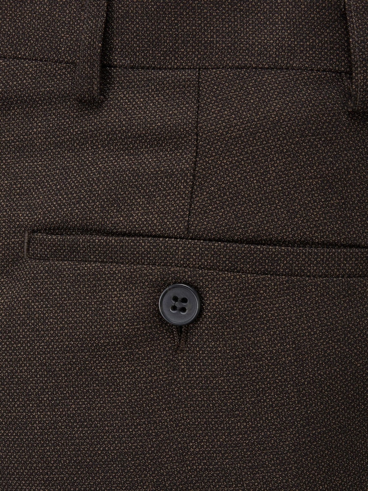 Skopes Brown Tailored Fit Harcourt Suit: Trousers - Image 4 of 4
