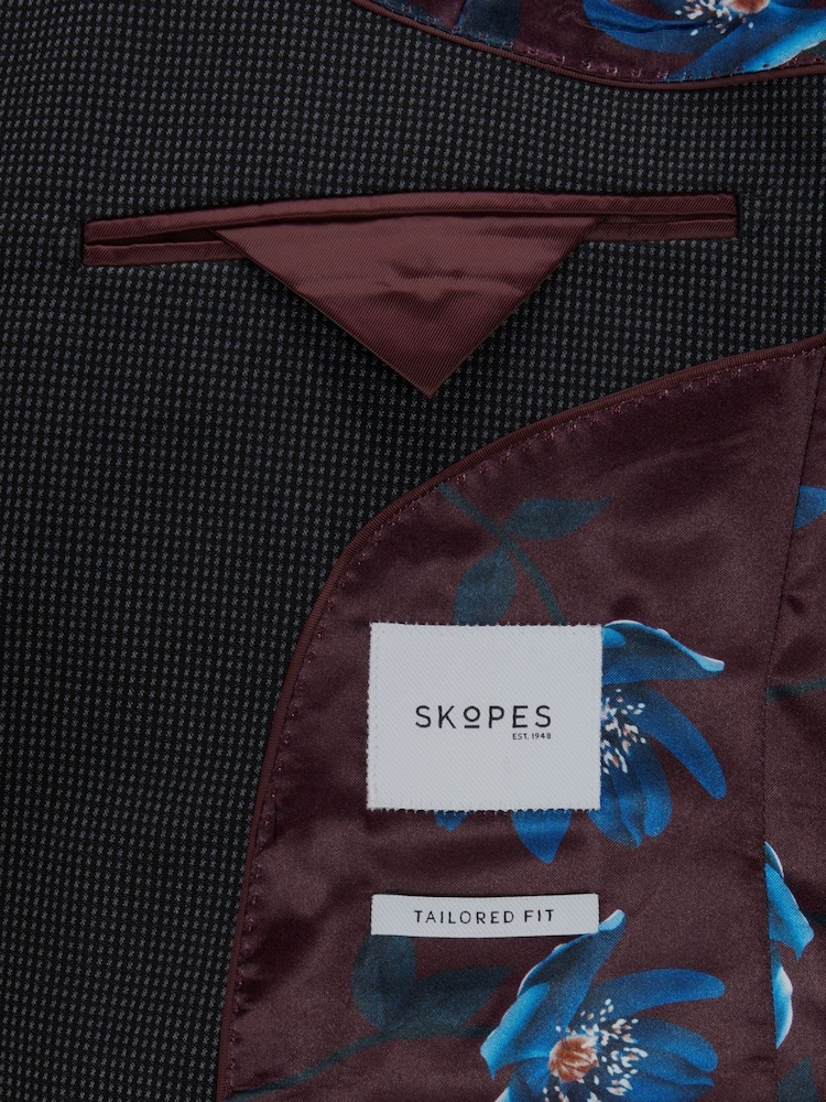 Skopes Charcoal Grey Tailored Fit Truman Suit: Jacket - Image 5 of 5