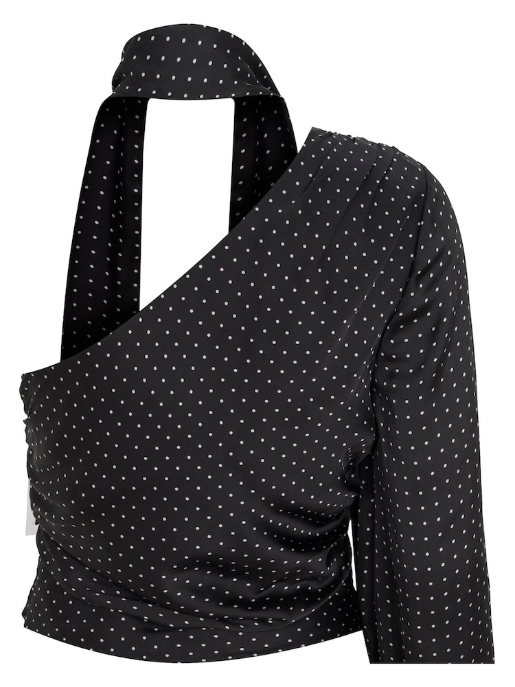 Mint Velvet Black Polka Dot Blouse - Image 4 of 4