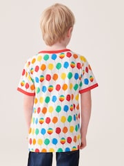 Little Bird by Jools Oliver Multi 100% Cotton Short Sleeve Raglan Super Birthday Celebration T-Shirt - Image 4 of 5
