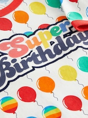 Little Bird by Jools Oliver Multi 100% Cotton Short Sleeve Raglan Super Birthday Celebration T-Shirt - Image 5 of 5