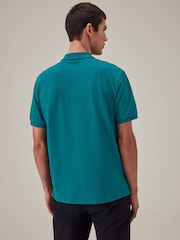 Verde azulado - Polo de manga corta de piqué - Imagen 2 de 8