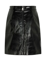 Mint Velvet Black Patent Mini Skirt - Image 4 of 4