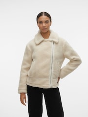 VERO MODA Kuschelige Borg-Pilotenjacke mit Reißverschluss​​​​​​​ - Bild 3 von 5