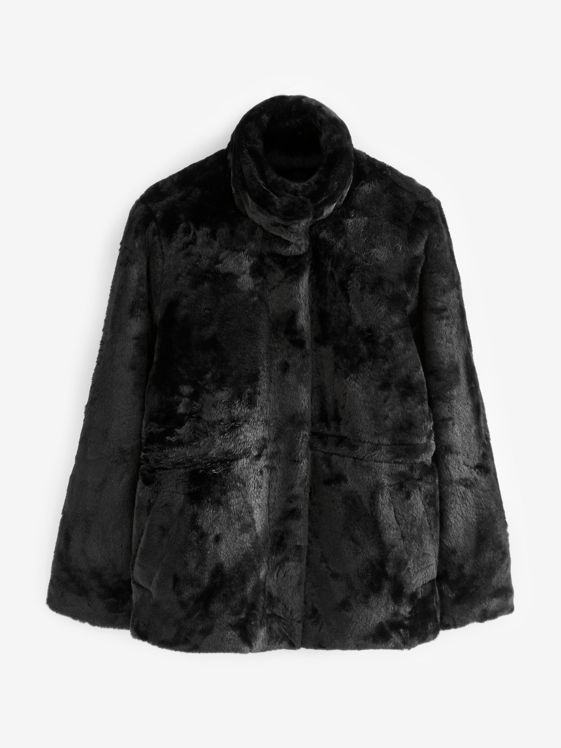 Vero moda faux fur coat black cheap
