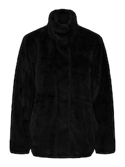 VERO MODA Black Faux Fur Coat - Image 7 of 7