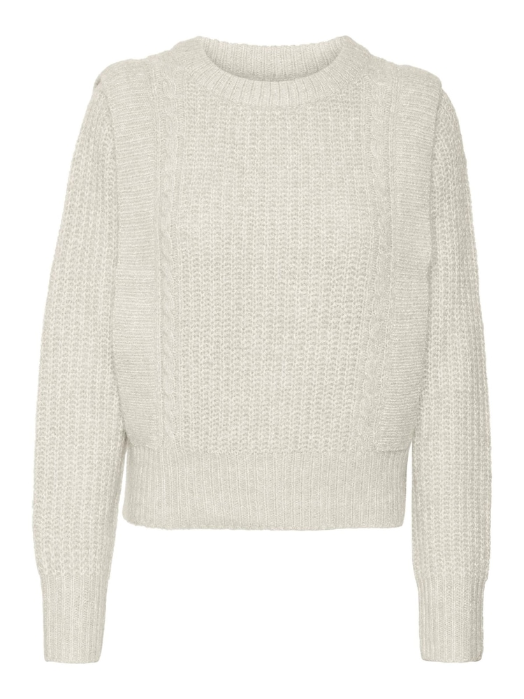 VERO MODA Cream Cable Knit Cosy Jumper - Image 5 of 5