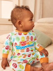 Little Bird by Jools Oliver Multi Baby Super Eggcited Easter Rompersuit - Image 1 of 4