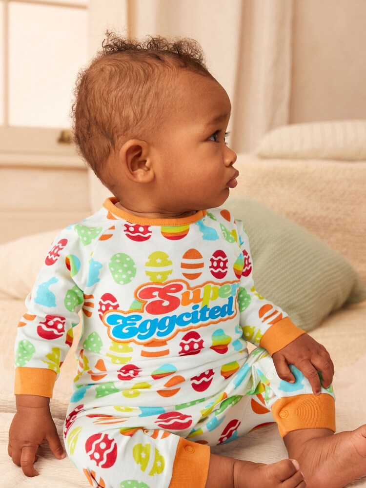 Little Bird by Jools Oliver Multi Baby Super Eggcited Easter Rompersuit - Image 1 of 4