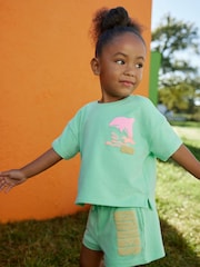 Green Dolphin 100% Cotton T-Shirt And Shorts Set (3mths-7yrs) - Image 1 of 7