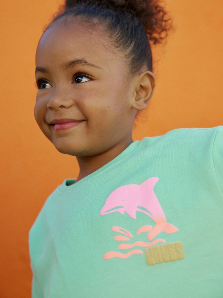 Green Dolphin 100% Cotton T-Shirt And Shorts Set (3mths-7yrs) - Image 2 of 7