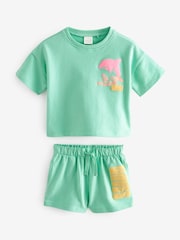 Green Dolphin 100% Cotton T-Shirt And Shorts Set (3mths-7yrs) - Image 5 of 7