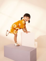 Yellow Daisy 100% Cotton T-Shirt And Shorts Set (3mths-7yrs) - Image 5 of 7