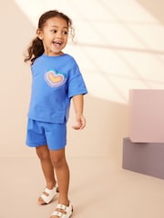Blue Heart T-Shirt And Shorts Set (3mths-7yrs) - Image 1 of 9